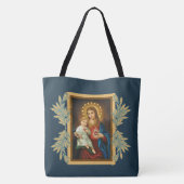 Immaculate & Sorrowful Heart Mary Baby Jesus Tote Bag (Achterkant)