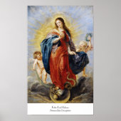Immaculeren Conception Peter Paul Rubens schilderi Poster (Voorkant)