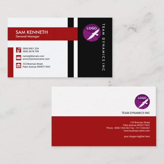 Immaculeren Modern Concise Stylish General Manager Visitekaartje (Voorkant / Achterkant)