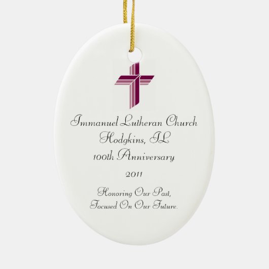 Immanuel 100th Jubileum Ornament (Achterkant)