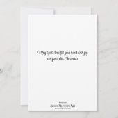 Immanuel Bijbel Verse Winter Woodlands Watervallen Feestdagenkaart (Achterkant)