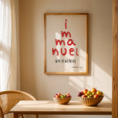 Immanuel God is bij ons met kerstmuurkunst Poster