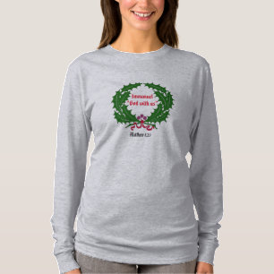 Immanuel God met ons Bijbelcitaat Pas het aan T-shirt