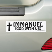 Immanuel God met ons Bumpersticker (Op auto)