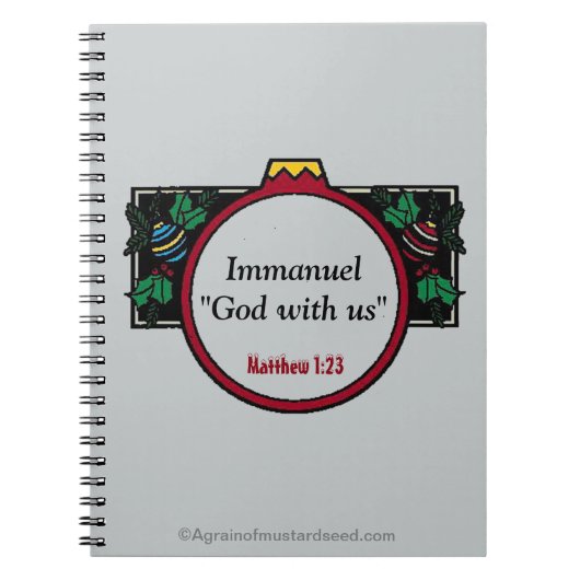 Immanuel God met ons kerstfeest Notitieboek (Voorkant)