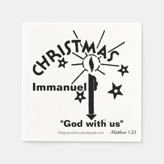 Immanuel God met ons kerstfeest Servet (Voorkant)