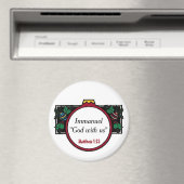 Immanuel God met ons Kerstmis Pas het aan Magneet (Insitu (Vaatwasser))