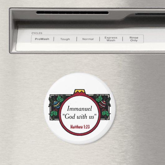 Immanuel God met ons Kerstmis Pas het aan Magneet (Insitu (Vaatwasser))