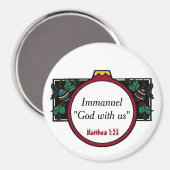 Immanuel God met ons Kerstmis Pas het aan Magneet (Voorkant / Achterkant)