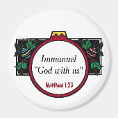 Immanuel God met ons Kerstmis Pas het aan Magneet (Voorkant)