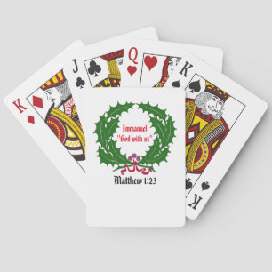 Immanuel God met ons past het aan Pokerkaarten