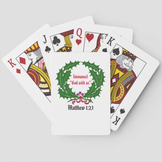 Immanuel God met ons past het aan Pokerkaarten (Achterkant)