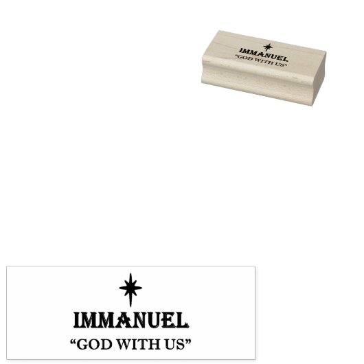 "Immanuel - God met ons" Rubberen stempel (Gestempeld)