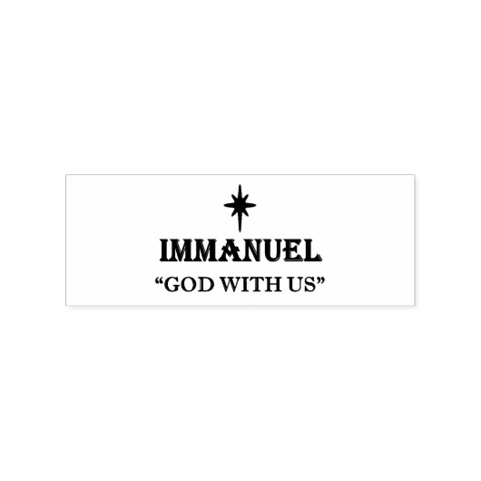 "Immanuel - God met ons" Rubberen stempel (Afrduk)