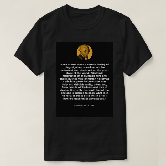 Immanuel Kant Citaten 2 T-shirt (Design voorkant)