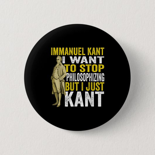 Immanuel Kant citeert filosofiestudent Afstuderen Ronde Button 5,7 Cm (Voorkant)
