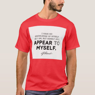 Immanuel Kant citeert: Ik ken mezelf niet T-shirt