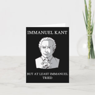 Immanuel Kant Grappige Filosofie Spreuk Cadeau Kaart