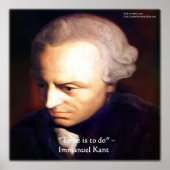 Immanuel Kant "om te doen" Posters van het citaat (Voorkant)