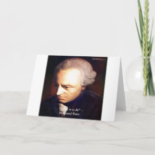 Immanuel Kant "om te doen" wiegenprijs schenken &  Kaart