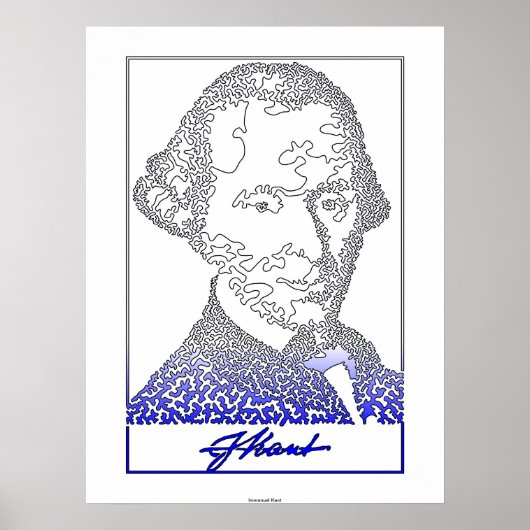 Immanuel Kant. Oprichter van de Duitse filosofie. Poster (Voorkant)