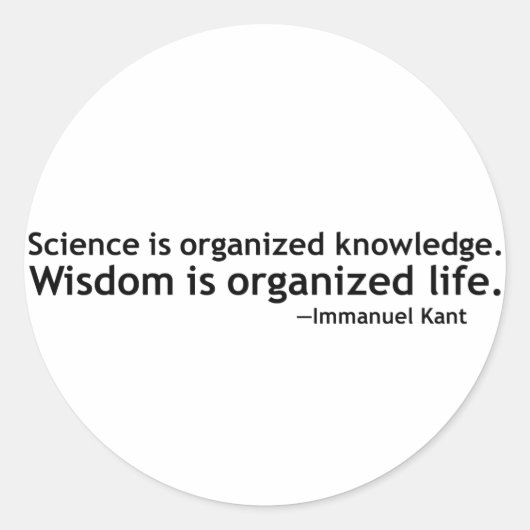 Immanuel Kant Quotation Ronde Sticker (Voorkant)