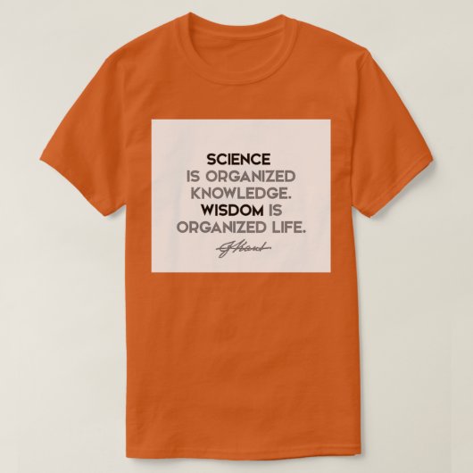 Immanuel Kant quotes Science is organized knowledg T-shirt (Design voorkant)