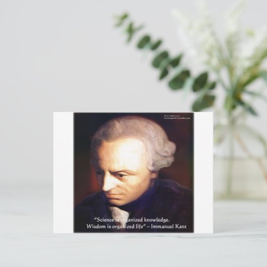 Immanuel Kant Science Vs Knowledge Quote Gifts Briefkaart (Staand voorkant)