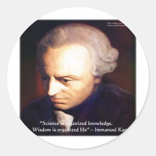 Immanuel Kant Science Vs Knowledge Quote Gifts Ronde Sticker (Voorkant)