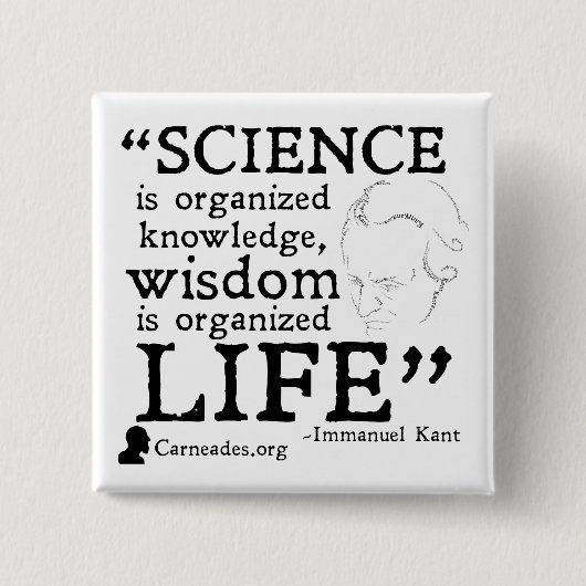 Immanuel Kant Square Button (Voorkant)