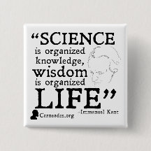 Immanuel Kant Square Button