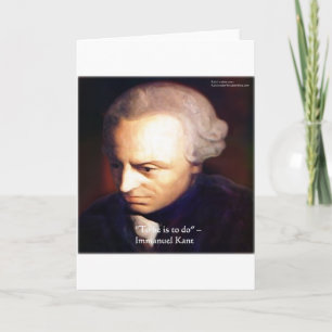 Immanuel Kant "Te Doen" Wijsheid Citaat Cadeaus & Kaart