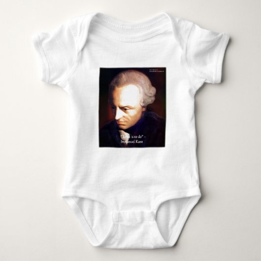 Immanuel Kant "Te Doen" Wijsheid Citaat Cadeaus &  Romper (Voorkant)