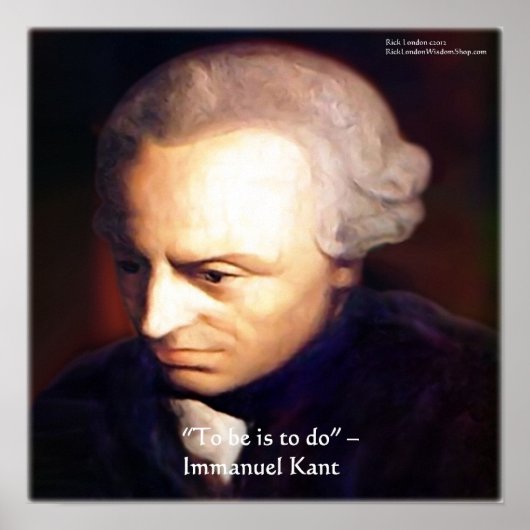 Immanuel Kant "Te Doen" Wijsheid Quote Posters (Voorkant)
