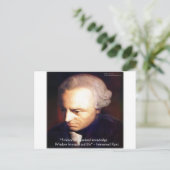 Immanuel Kant Wetenschap Versus Kennis Citaat Cade Briefkaart (Staand voorkant)