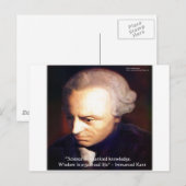 Immanuel Kant Wetenschap Versus Kennis Citaat Cade Briefkaart (Voorkant / Achterkant)