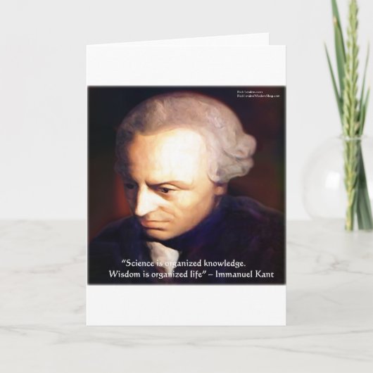 Immanuel Kant Wetenschap Versus Kennis Citaat Cade Kaart (Voorkant)