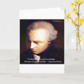 Immanuel Kant Wetenschap Versus Kennis Citaat Cade Kaart (Gele Bloem)