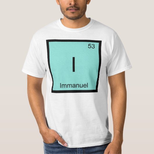 Immanuel Naam Scheikunde Element Periodiek Systee T-shirt (Voorkant)