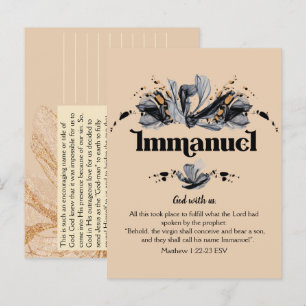 Immanuel   Namen van de goddelijke Devotionele Bij Briefkaart
