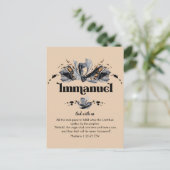 Immanuel | Namen van de goddelijke Devotionele Bij Briefkaart (Staand voorkant)
