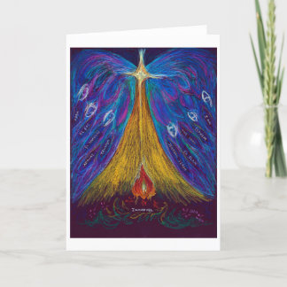 Immanuel oliepastel van Christina Wert, blanco kaa Feestdagen Kaart