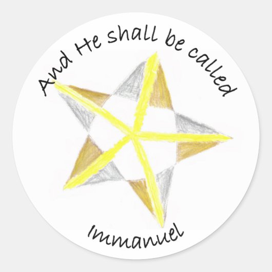Immanuel Ronde Sticker (Voorkant)