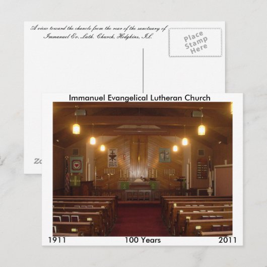 Immanuel Sanctuary Briefkaart (Voorkant / Achterkant)