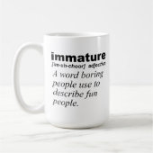 Immature definitie Funny Mug Koffiemok (Links)