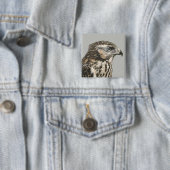 Immature Goshawk Vierkante Button 5,1 Cm (In situ)