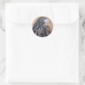 Immature Harris Hawk Ronde Sticker (Tas)