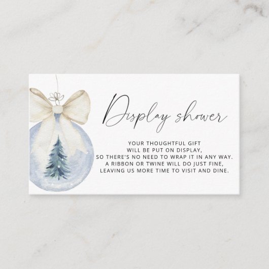 Immergroene boog Winterdisplaydouche Informatiekaartje (Voorkant)