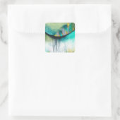 Immerse - Square Abstract Expressionisme Kunst Vierkante Sticker (Tas)