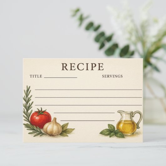 Immersed in Italy Recipe Card (Staand voorkant)
